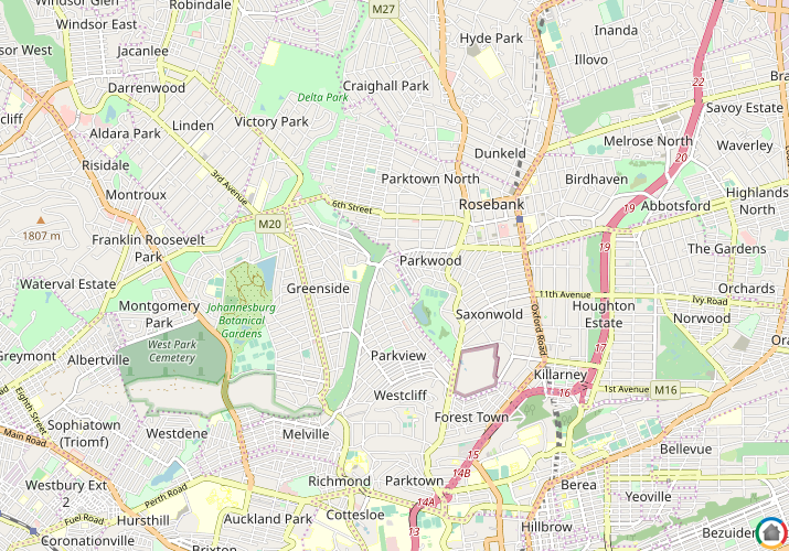Map location of Greenside East
